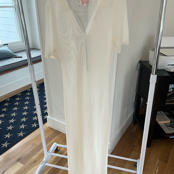 Solid and striped mesh cover up dress - perfect condition - Picture 7 of 8